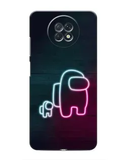 Чехол для Xiaomi Redmi Note 9T с картинкой «Among Us неон-арт»