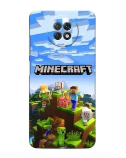 Чехол для Xiaomi Redmi Note 9T с картинкой «Minecraft классический мир»