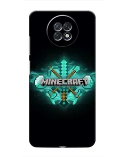 Чехол для Xiaomi Redmi Note 9T с картинкой «Minecraft Diamond лого»