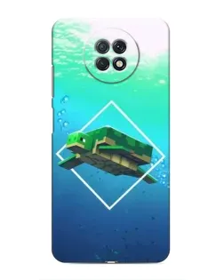 Чехол для Xiaomi Redmi Note 9T с картинкой «Черепаха Minecraft»