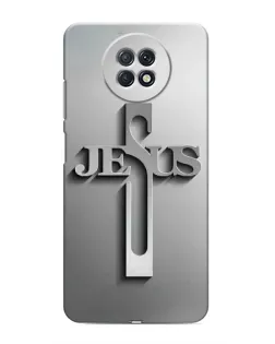 Чохол для Xiaomi Redmi Note 9T з картинкою «Металевий хрест Jesus»