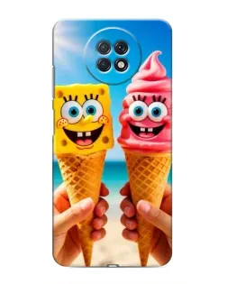 Чохол для Xiaomi Redmi Note 9T з картинкою «Спанч Боб морозиво»