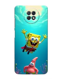 Чохол для Xiaomi Redmi Note 9T з картинкою «Спанч Боб під водою»