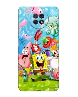 Чохол для Xiaomi Redmi Note 9T з картинкою «Губка Боб та друзі»