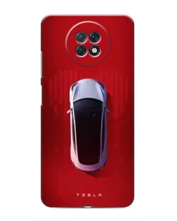 Чехол для Xiaomi Redmi Note 9T с картинкой «Tesla Top View»