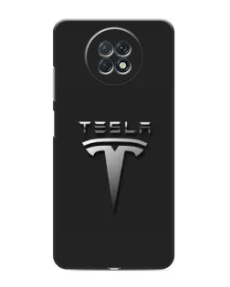Чехол для Xiaomi Redmi Note 9T с картинкой «Стальной логотип Tesla»