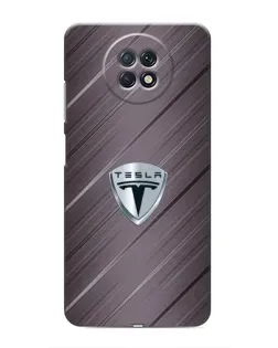 Чехол для Xiaomi Redmi Note 9T с картинкой «Металлическая текстура Tesla»