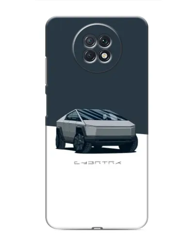 Чехол для Xiaomi Redmi Note 9T с картинкой «Серебристый Cybertruck Tesla»