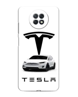 Чехол для Xiaomi Redmi Note 9T с картинкой «Tesla White Style»