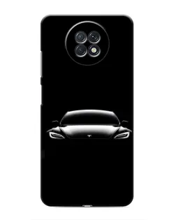Чехол для Xiaomi Redmi Note 9T с картинкой «Фары Tesla Night»