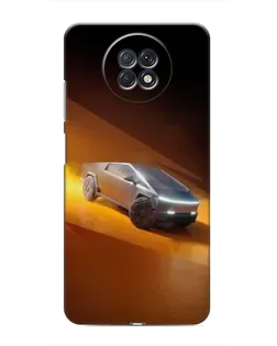 Чехол для Xiaomi Redmi Note 9T с картинкой «Cybertruck в пустыне»