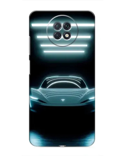 Чехол для Xiaomi Redmi Note 9T с картинкой «Tesla в неоне»