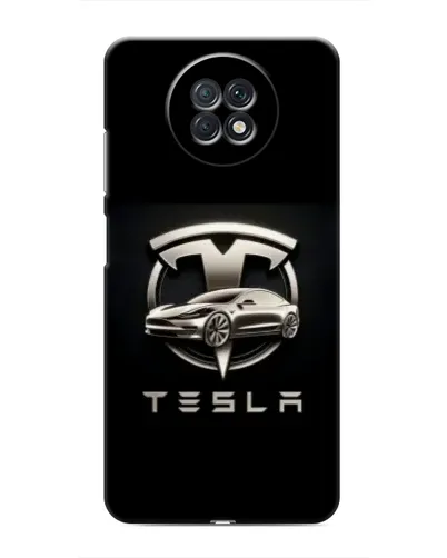 Чехол для Xiaomi Redmi Note 9T с картинкой «Tesla — серебристое авто»