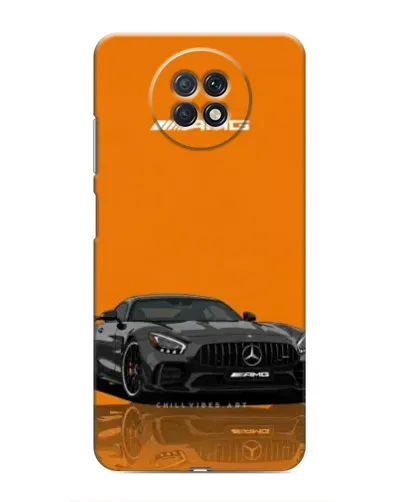 Чехол для Xiaomi Redmi Note 9T с картинкой «Оранжевый Mercedes AMG»
