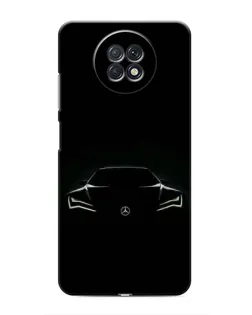 Чохол для Xiaomi Redmi Note 9T з картинкою «Mercedes — силует авто»
