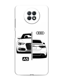 Чехол для Xiaomi Redmi Note 9T с картинкой «Audi — контрастный дизайн»
