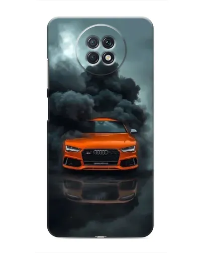 Чехол для Xiaomi Redmi Note 9T с картинкой «Audi в облаках дыма»