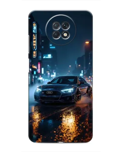 Чехол для Xiaomi Redmi Note 9T с картинкой «Ночной город и Audi»