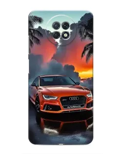 Чехол для Xiaomi Redmi Note 9T с картинкой «Audi — закат»