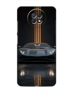 Чехол для Xiaomi Redmi Note 9T с картинкой «Lamborghini золотые линии»