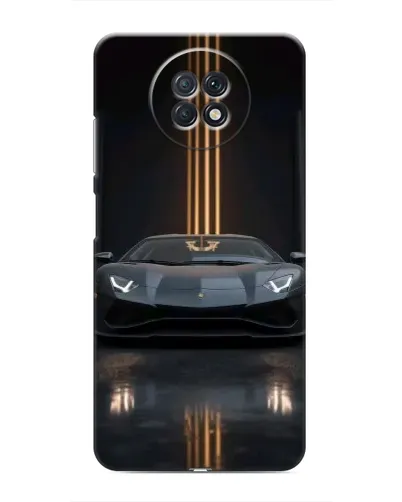 Чехол для Xiaomi Redmi Note 9T с картинкой «Lamborghini золотые линии»