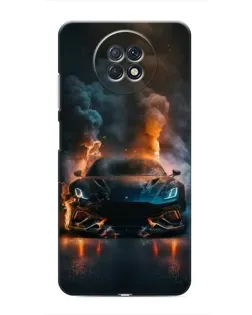Чехол для Xiaomi Redmi Note 9T с картинкой «Lamborghini дымная эстетика»