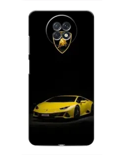 Чехол для Xiaomi Redmi Note 9T с картинкой «Lamborghini желтый акцент»