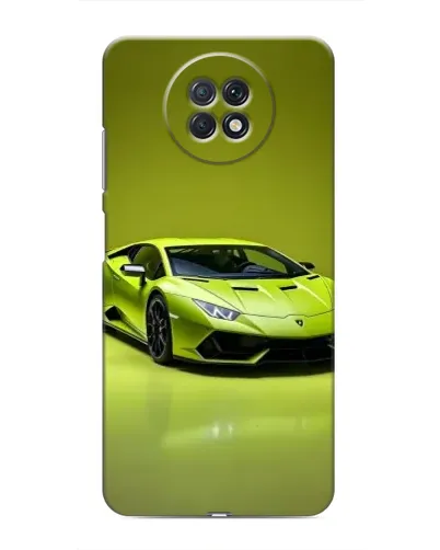 Чехол для Xiaomi Redmi Note 9T с картинкой «Салатовый Lamborghini Huracan»