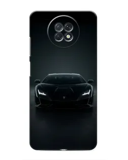 Чехол для Xiaomi Redmi Note 9T с картинкой «Черный Lamborghini Aventador»