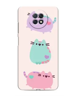 Чохол для Xiaomi Redmi Note 9T з картинкою «Pusheen тріо» Чохол для Xiaomi Redmi Note 9T з картинкою «Pusheen тріо»