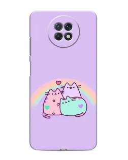 Чехол для Xiaomi Redmi Note 9T с картинкой «Радужные Пушины»
