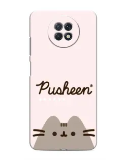Чехол для Xiaomi Redmi Note 9T с картинкой «Pusheen логотип»