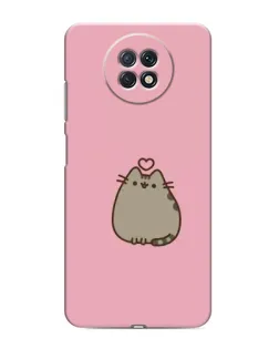 Чехол для Xiaomi Redmi Note 9T с картинкой «Pusheen сердце»