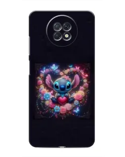Чохол для Xiaomi Redmi Note 9T з картинкою «Stitch у квітах»