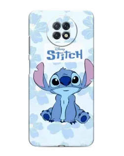 Чохол для Xiaomi Redmi Note 9T з картинкою «Stitch серед квітів»