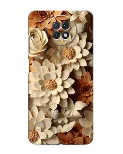 Чохол для Xiaomi Redmi Note 9T з картинкою «Бежевий флористичний декор»