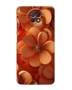 Чохол для Xiaomi Redmi Note 9T з картинкою «Помаранчева макро квітка»