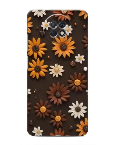 Чохол для Xiaomi Redmi Note 9T з картинкою «Візерунок з маленьких соняшників»