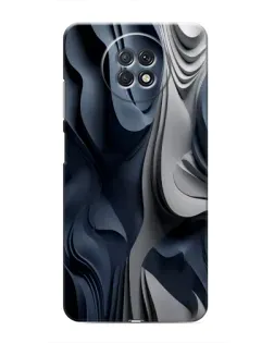 Чохол для Xiaomi Redmi Note 9T з картинкою «Об'ємні сині складки»