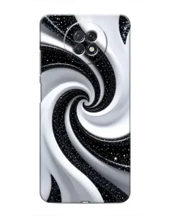 Чохол для Xiaomi Redmi Note 9T з картинкою «Чорно-біла спіраль»