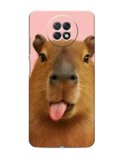 Чохол для Xiaomi Redmi Note 9T з картинкою «Капібара з язиком»