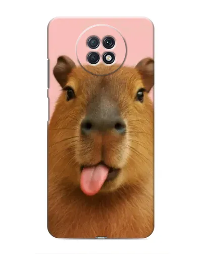Чохол для Xiaomi Redmi Note 9T з картинкою «Капібара з язиком»