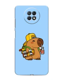 Чохол для Xiaomi Redmi Note 9T з картинкою «Капібара на скейті»