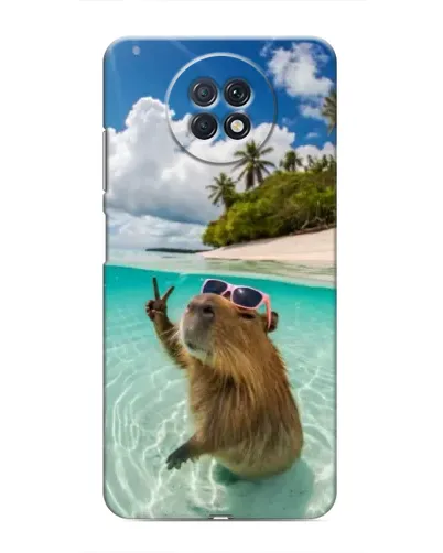 Чохол для Xiaomi Redmi Note 9T з картинкою «Капібара на морі»