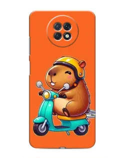 Чохол для Xiaomi Redmi Note 9T з картинкою «Капібара на скутері»