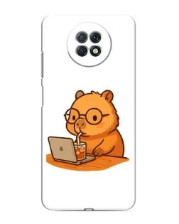 Чохол для Xiaomi Redmi Note 9T з картинкою «Капібара з ноутбуком»