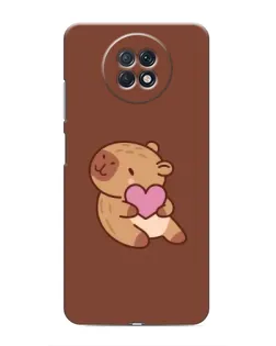Чохол для Xiaomi Redmi Note 9T з картинкою «Капібара з серцем»