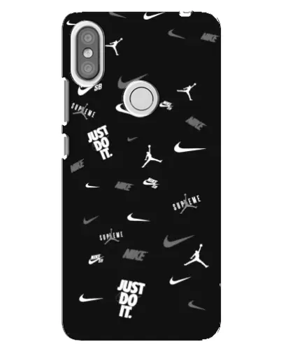 Чехол для Xiaomi Redmi S2 с картинкой «Nike Black Pattern»
