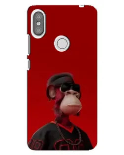 Чехол для Xiaomi Redmi S2 с картинкой «Bored Ape в красном»