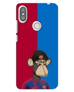 Чохол для Xiaomi Redmi S2 з картинкою «Bored Ape — фанат Барси»